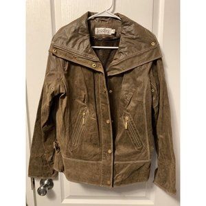 Bradley by Bradley Bayou Leather Suede Brown Jacket Size Small